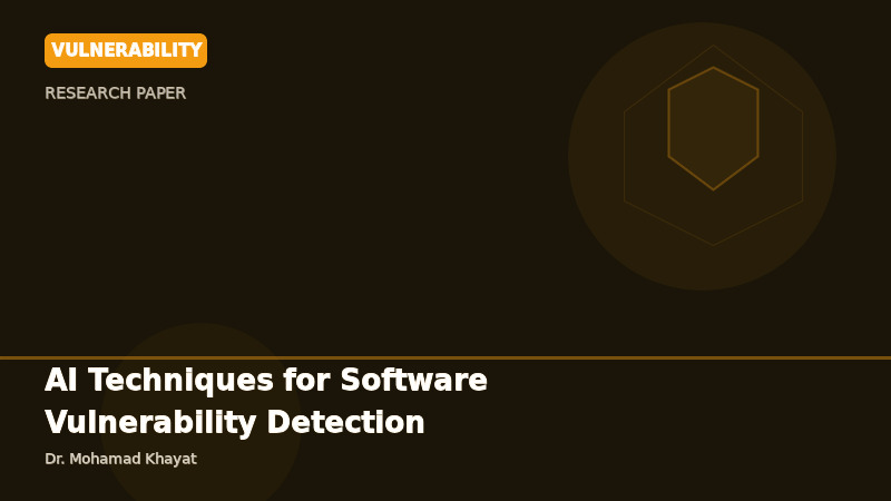 AI for Software Vulnerability Detection - Research paper