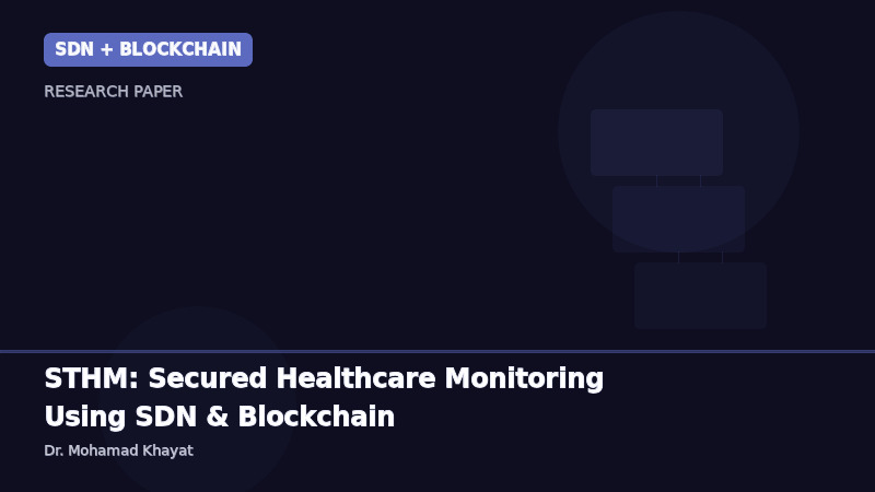 STHM Healthcare Monitoring with SDN and Blockchain - Research paper
